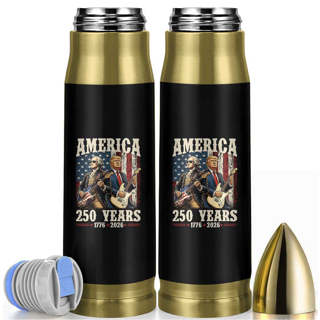 250 Years America Anniversary Bullet Tumbler Vintage President Playing Guitar 4th of July