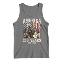 250 Years America Anniversary Tank Top Vintage President Playing Guitar 4th of July