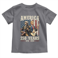 250 Years America Anniversary Toddler T Shirt Vintage President Playing Guitar 4th of July