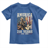 250 Years America Anniversary Toddler T Shirt Vintage President Playing Guitar 4th of July