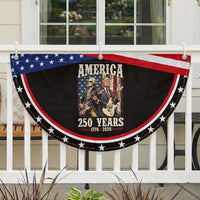 250 Years America Anniversary Patriotic Fan Flag Vintage President Playing Guitar 4th of July