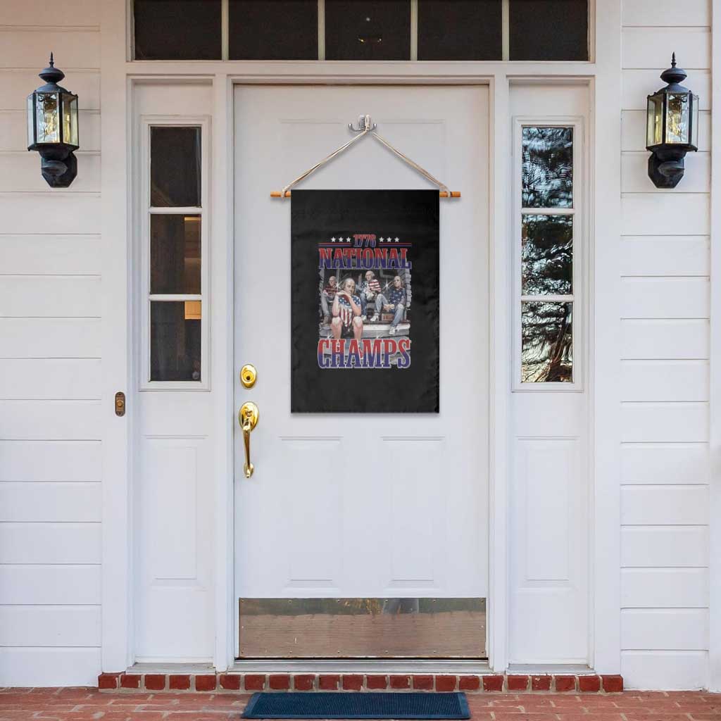 1776 National Champs Garden Flag Funny Founding Father USA 250th Anniversary