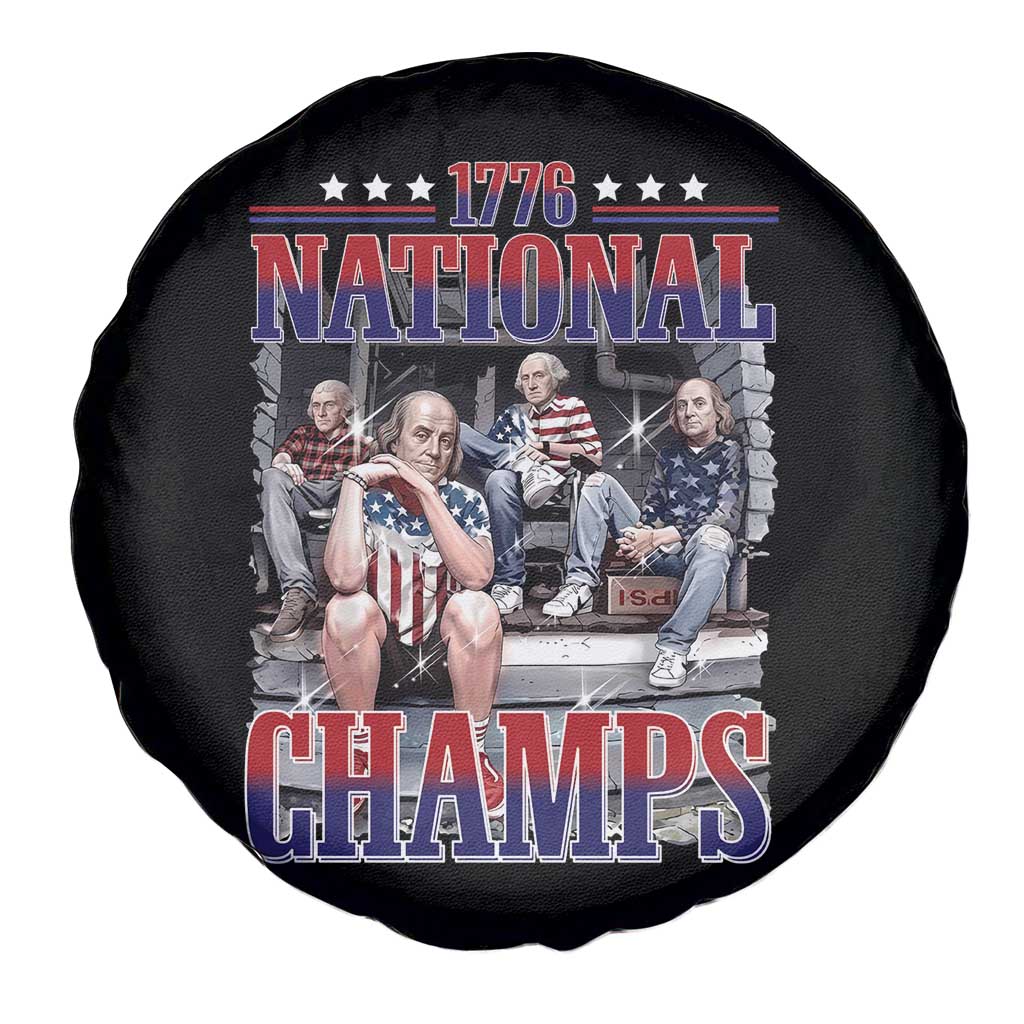 1776 National Champs Spare Tire Cover Funny Founding Father USA 250th Anniversary