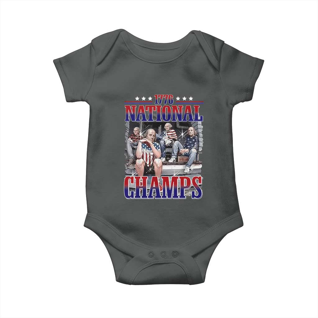 1776 National Champs Baby Onesie Funny Founding Father USA 250th Anniversary
