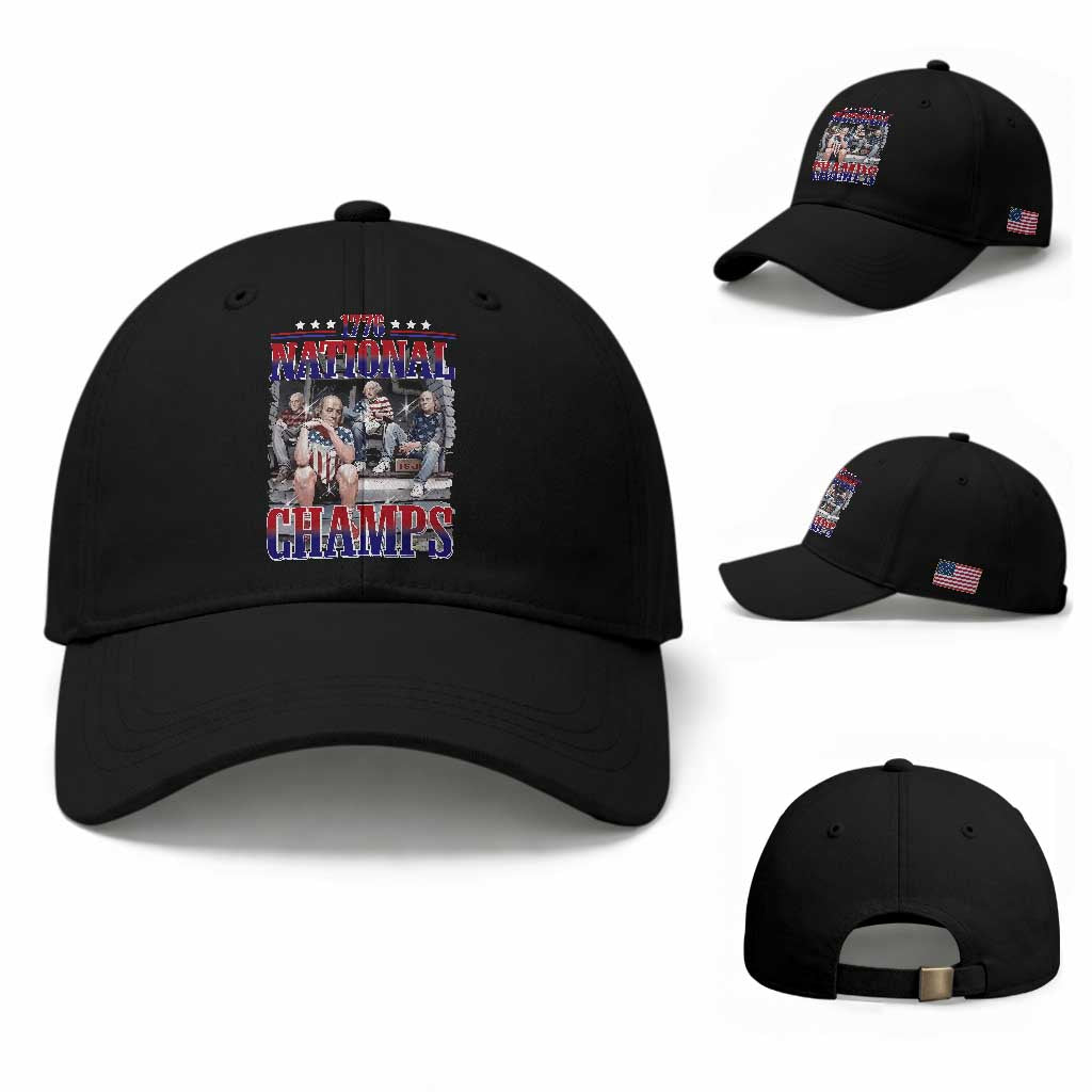 1776 National Champs Baseball Cap Funny Founding Father USA 250th Anniversary