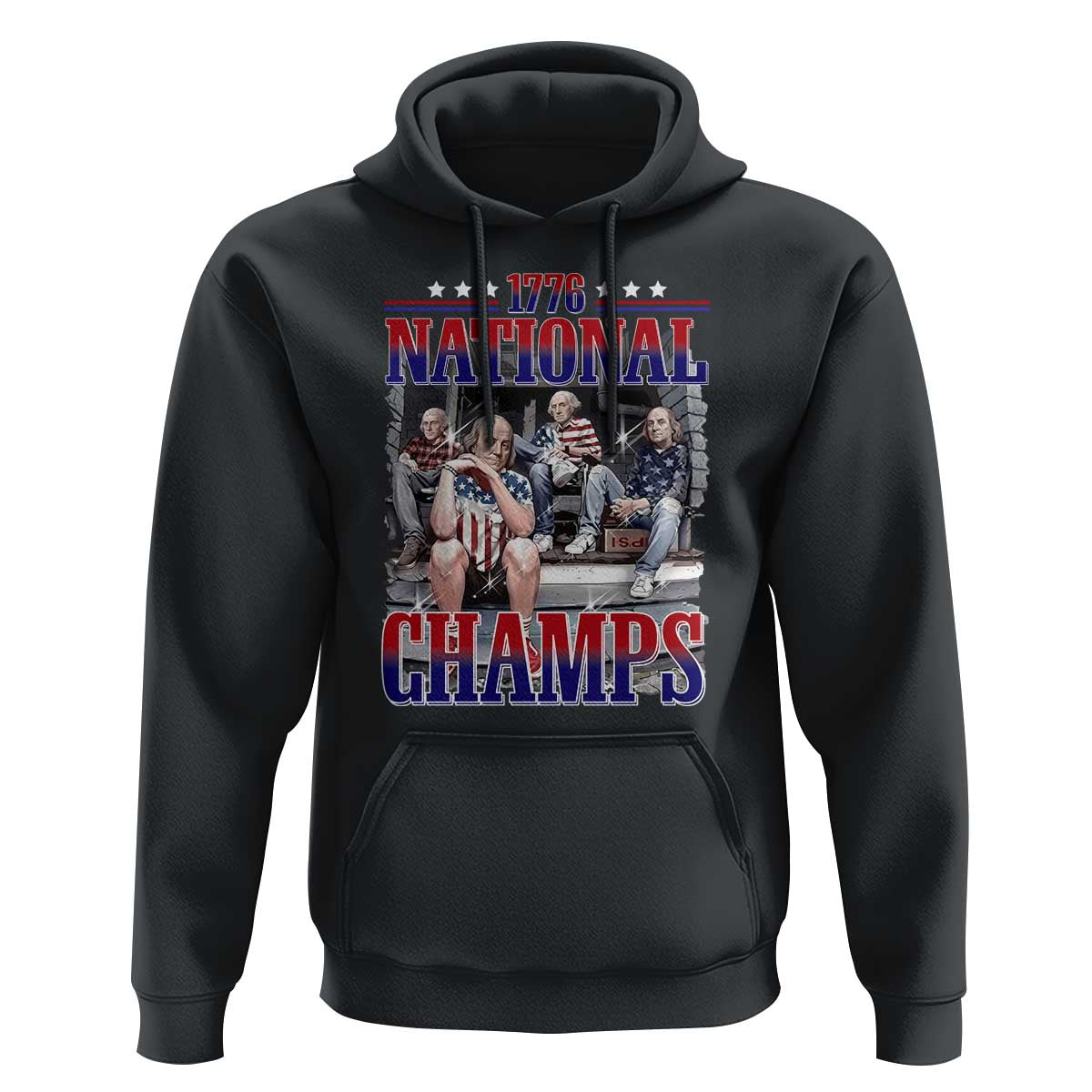 1776 National Champs Hoodie Funny Founding Father USA 250th Anniversary