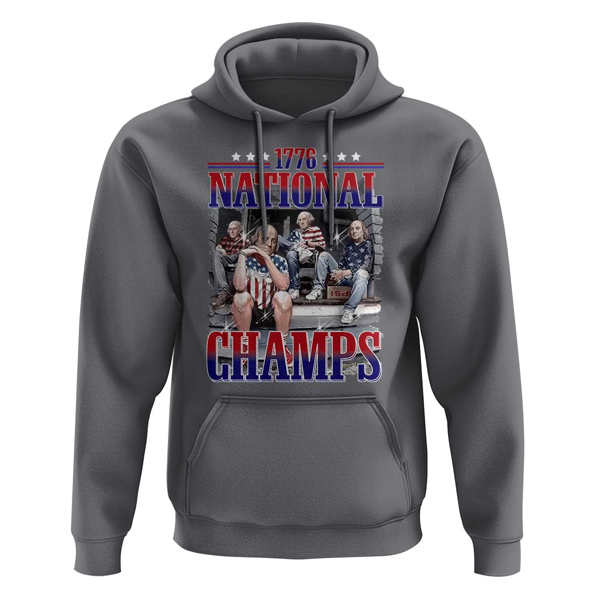 1776 National Champs Hoodie Funny Founding Father USA 250th Anniversary