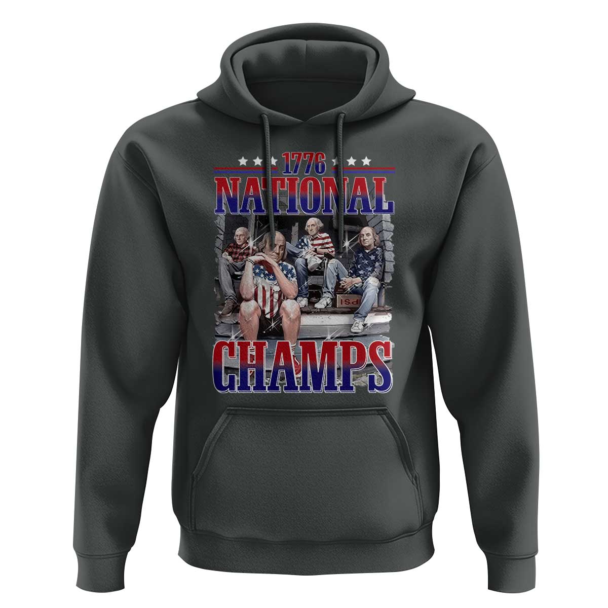 1776 National Champs Hoodie Funny Founding Father USA 250th Anniversary
