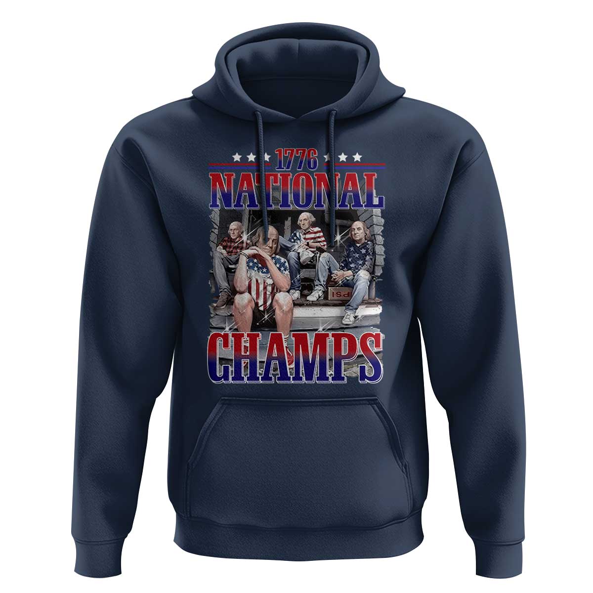 1776 National Champs Hoodie Funny Founding Father USA 250th Anniversary