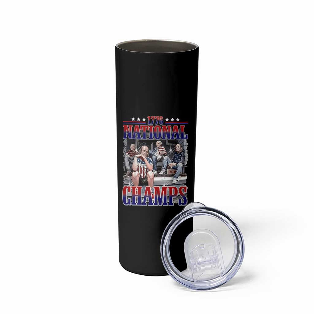 1776 National Champs Skinny Tumbler Funny Founding Father USA 250th Anniversary
