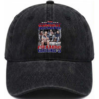 1776 National Champs Washed Cotton Baseball Cap Funny Founding Father USA 250th Anniversary