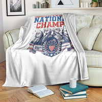 1776 National Champs Throw Blanket Funny Founding Fathers Sunglasses Patriotic 4th of July