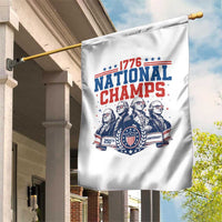 1776 National Champs Garden Flag Funny Founding Fathers Sunglasses Patriotic 4th of July