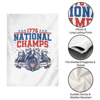 1776 National Champs Garden Flag Funny Founding Fathers Sunglasses Patriotic 4th of July