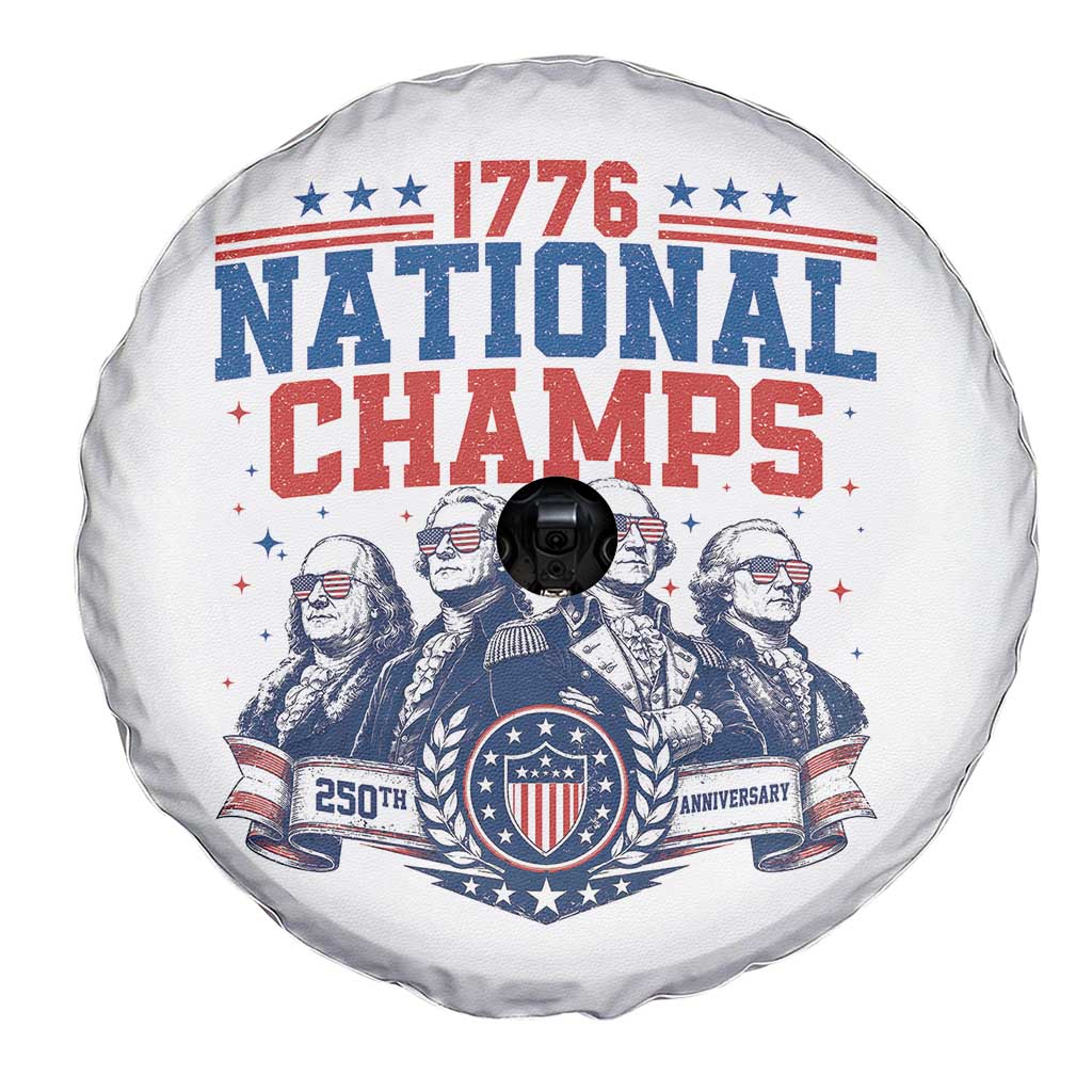 1776 National Champs Spare Tire Cover Funny Founding Fathers Sunglasses Patriotic 4th of July