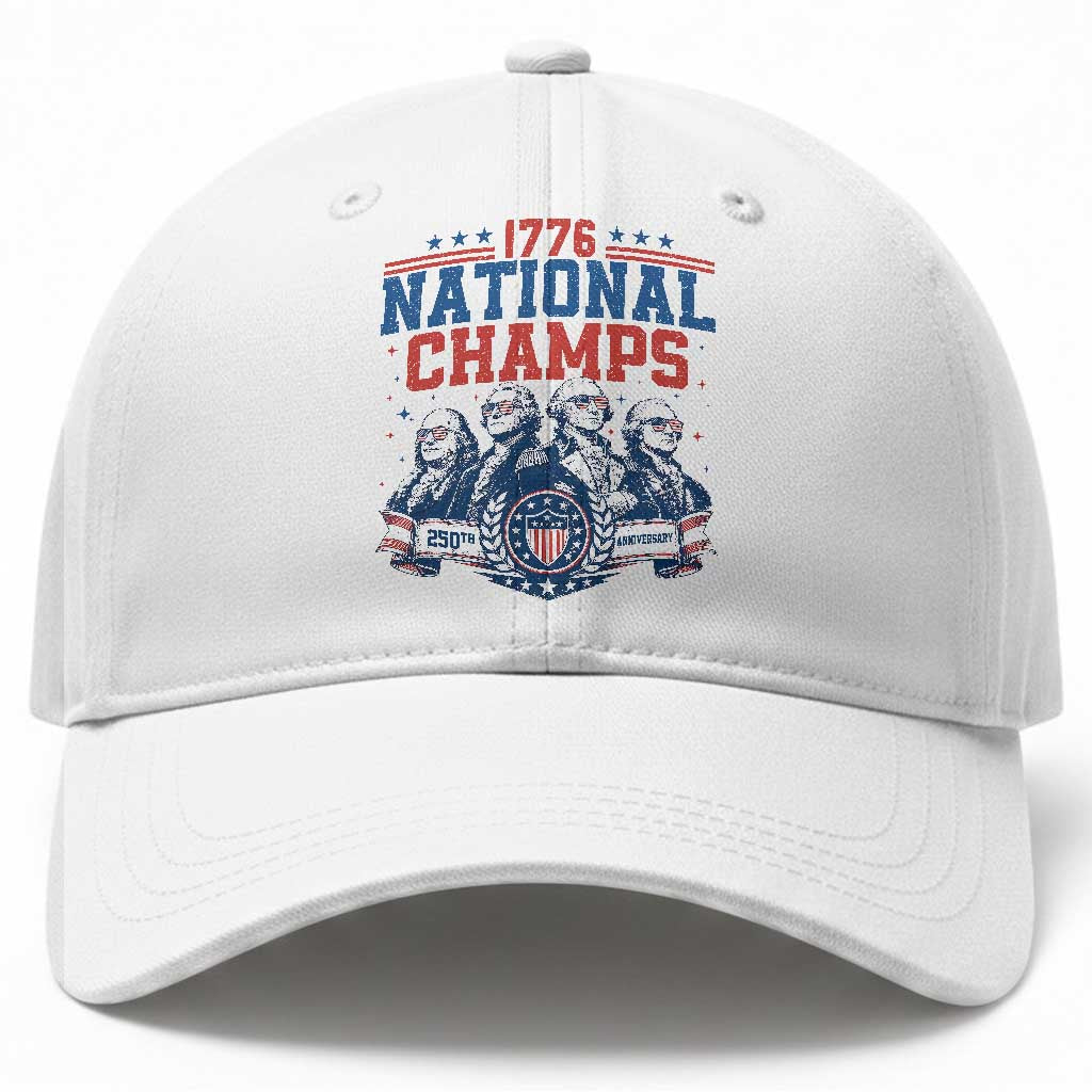 1776 National Champs Baseball Cap Funny Founding Fathers Sunglasses Patriotic 4th of July