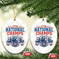 1776 National Champs Ceramic Ornament Funny Founding Fathers Sunglasses Patriotic 4th of July
