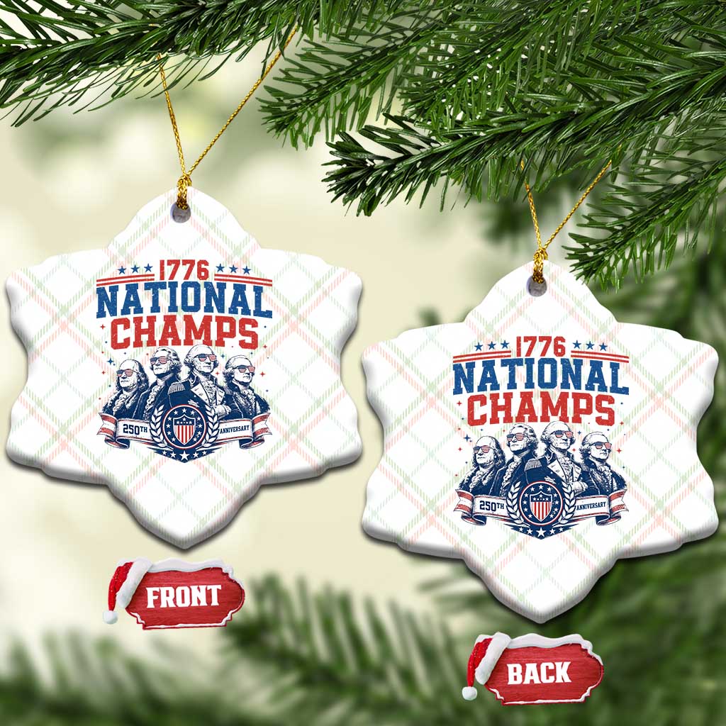 1776 National Champs Ceramic Ornament Funny Founding Fathers Sunglasses Patriotic 4th of July