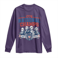 1776 National Champs Long Sleeve Shirt Funny Founding Fathers Sunglasses Patriotic 4th of July