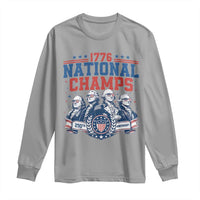 1776 National Champs Long Sleeve Shirt Funny Founding Fathers Sunglasses Patriotic 4th of July