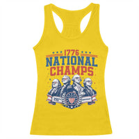 1776 National Champs Racerback Tank Top Funny Founding Fathers Sunglasses Patriotic 4th of July