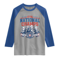 1776 National Champs Raglan Shirt Funny Founding Fathers Sunglasses Patriotic 4th of July
