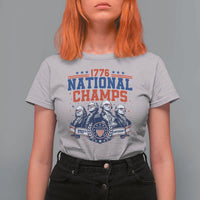 1776 National Champs T Shirt For Women Funny Founding Fathers Sunglasses Patriotic 4th of July