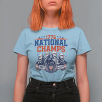 1776 National Champs T Shirt For Women Funny Founding Fathers Sunglasses Patriotic 4th of July