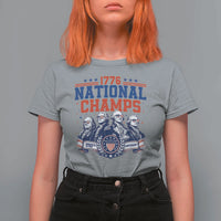 1776 National Champs T Shirt For Women Funny Founding Fathers Sunglasses Patriotic 4th of July