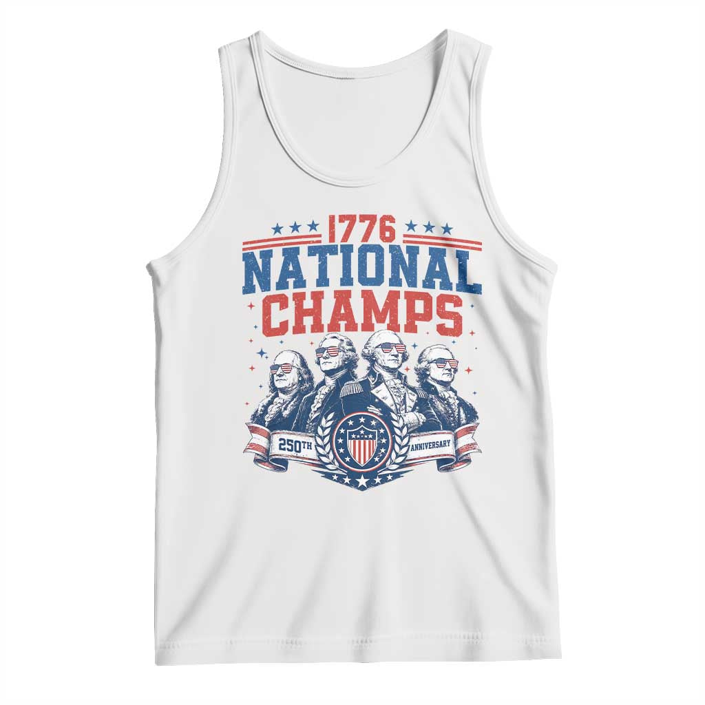 1776 National Champs Tank Top Funny Founding Fathers Sunglasses Patriotic 4th of July
