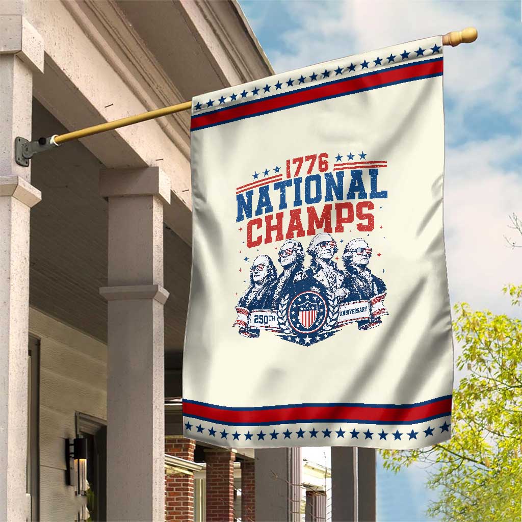 1776 National Champs Patriotic Garden Flag Funny Founding Fathers Sunglasses Patriotic 4th of July