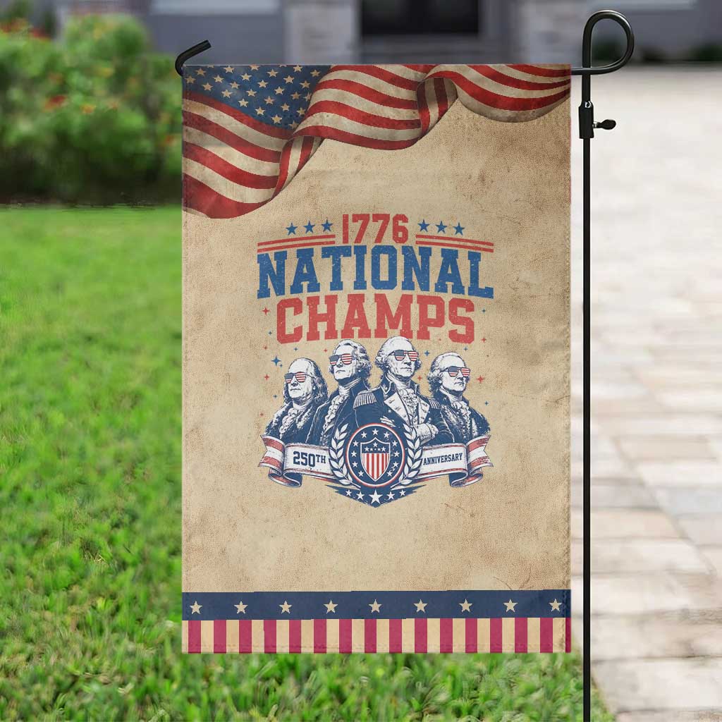 1776 National Champs Patriotic Garden Flag Funny Founding Fathers Sunglasses Patriotic 4th of July
