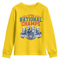 1776 National Champs Youth Sweatshirt Funny Founding Fathers Sunglasses Patriotic 4th of July