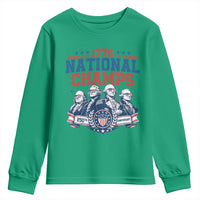 1776 National Champs Youth Sweatshirt Funny Founding Fathers Sunglasses Patriotic 4th of July