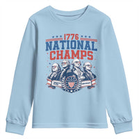 1776 National Champs Youth Sweatshirt Funny Founding Fathers Sunglasses Patriotic 4th of July
