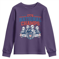1776 National Champs Youth Sweatshirt Funny Founding Fathers Sunglasses Patriotic 4th of July