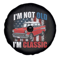 I'm Not Old I'm Classic Spare Tire Cover American Classic Collector Car US Flag