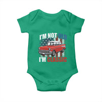 I'm Not Old I'm Classic Baby Onesie American Classic Collector Car US Flag