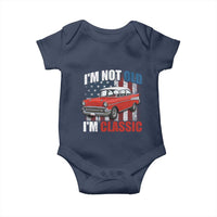 I'm Not Old I'm Classic Baby Onesie American Classic Collector Car US Flag