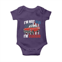 I'm Not Old I'm Classic Baby Onesie American Classic Collector Car US Flag