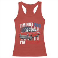 I'm Not Old I'm Classic Racerback Tank Top American Classic Collector Car US Flag