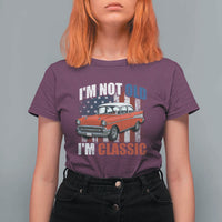 I'm Not Old I'm Classic T Shirt For Women American Classic Collector Car US Flag