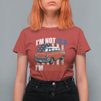 I'm Not Old I'm Classic T Shirt For Women American Classic Collector Car US Flag