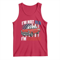 I'm Not Old I'm Classic Tank Top American Classic Collector Car US Flag