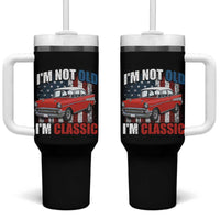 I'm Not Old I'm Classic Tumbler With Handle American Classic Collector Car US Flag
