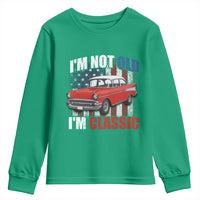 I'm Not Old I'm Classic Youth Sweatshirt American Classic Collector Car US Flag