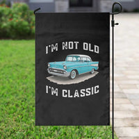 I'm Not Old I'm Classic Garden Flag Vintage 1957 Turquoise Classic Car
