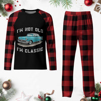 I'm Not Old I'm Classic Plaid Pajama Set Vintage 1957 Turquoise Classic Car