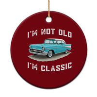 I'm Not Old I'm Classic Ceramic Ornament Vintage 1957 Turquoise Classic Car