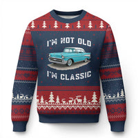 I'm Not Old I'm Classic Ugly Christmas Sweater Vintage 1957 Turquoise Classic Car